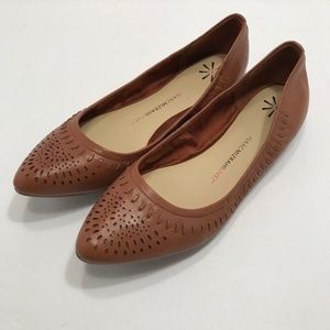 Isaac Mizrahi Live! Perforated Leather Flats